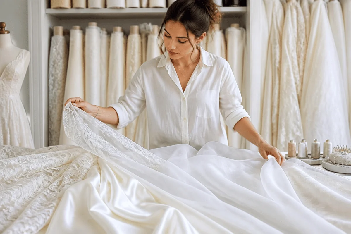 tissu pour tenue de mariage