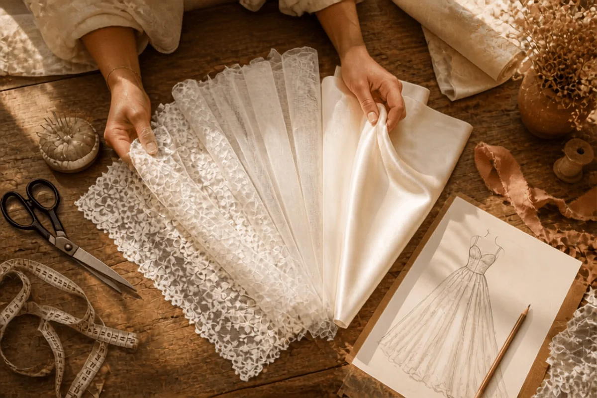 meilleurs tissus pour robe mariage